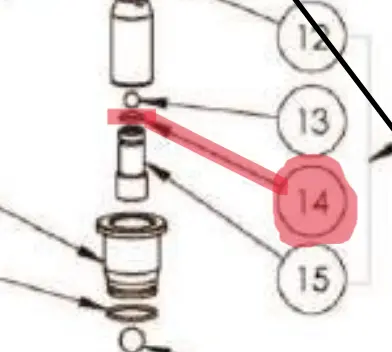  O-RING valvula de piston (N°14) Tritech
